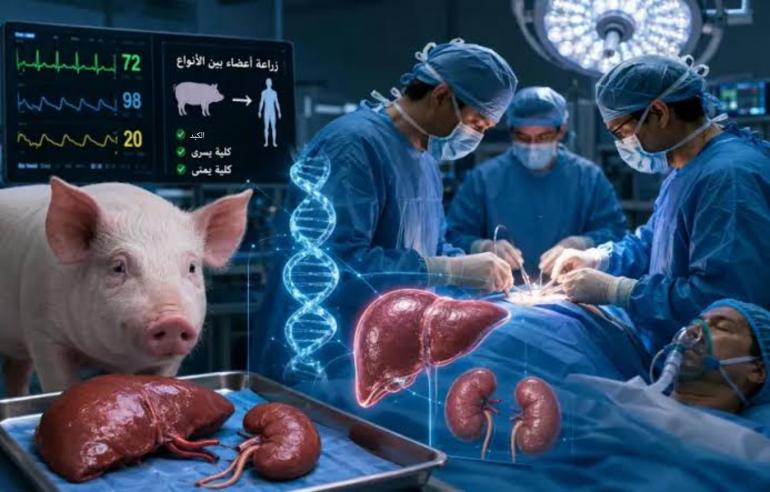 إنجاز طبي غير مسبوق: زرع كبد وكليتين من خنزير معدل وراثيا داخل جسم إنسان