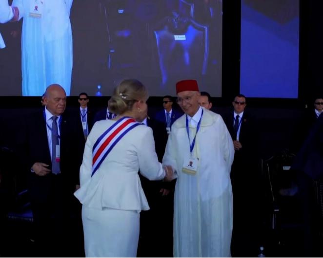 
                                    السيد الطالبي العلمي يمثل جلالة الملك في حفل تنصيب رئيسة جمهورية كوستاريكا